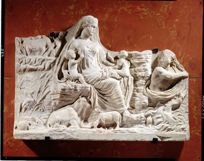 Personification of the earth mother, allegorical relief, Roman, Carthage by Unbekannt Unbekannt